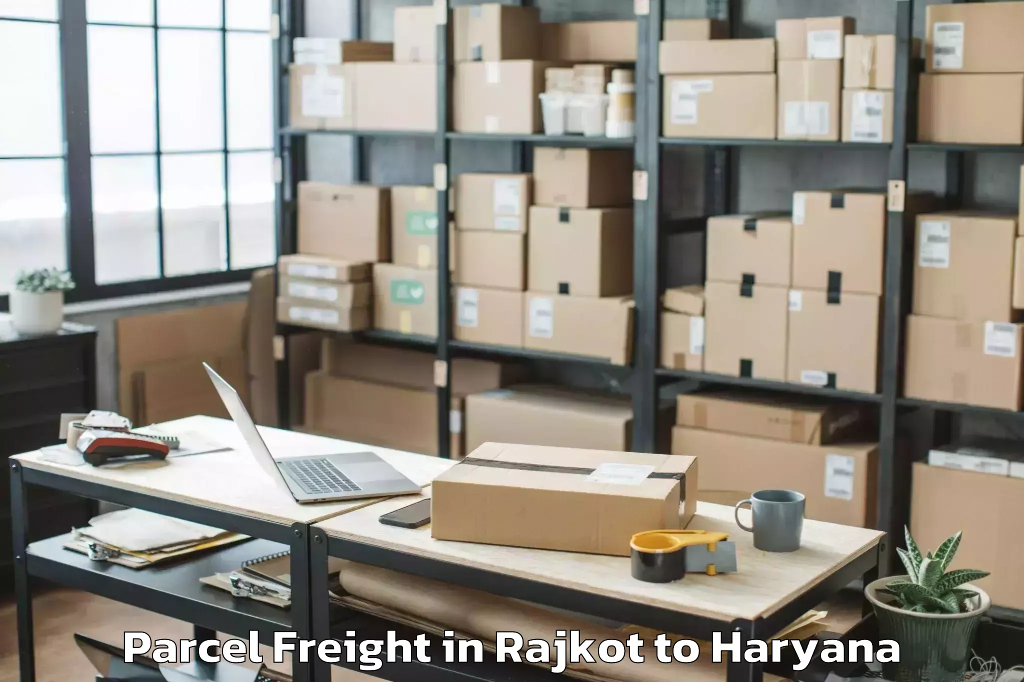 Book Rajkot to Narnaul Parcel Freight Online